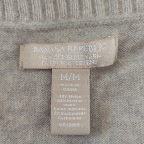 Banana Republic Merino Wool Blend Open Front Cardigan Gray Size Medium - Picture 3 of 7